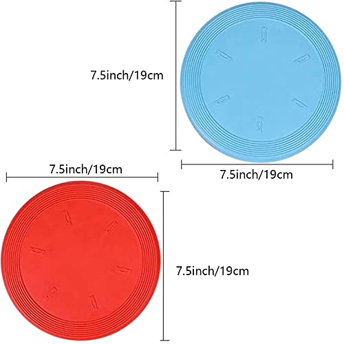 Feixun Flyer Dog Toy, Confezione da 2, (Rosso +