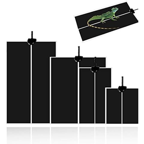 Heizmatte Terrarium Reptilienheizmatte 5W/7W/14W/20W Wasserdichtes, sicheres, einstellbares Vivarium Pet Tank Warmer Mat Pad mit Temperaturregelung (14w(28 * 28cm)) Cover