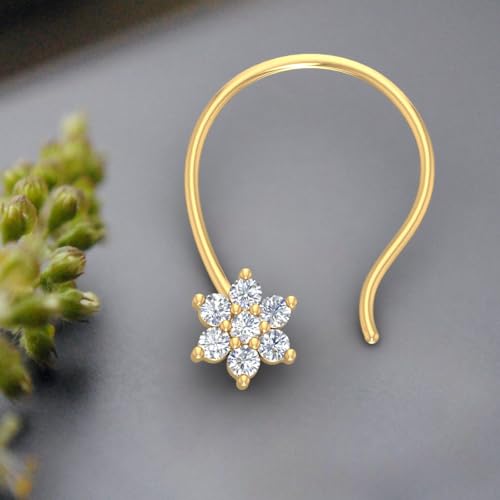 0.04 Carat Diamond Star Nose Pin Stud in 14K Gold (I1-I2 Clarity)4