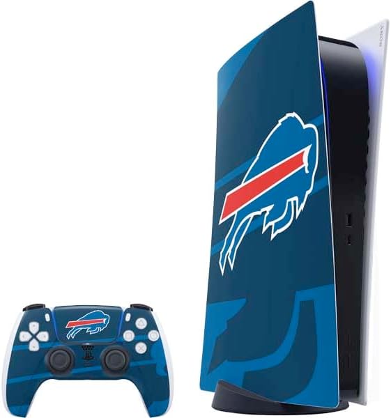 Skinit Decal Gaming Skin Compatible with PS5 Bundle - Officially Licensed NFL Buffalo Bills Double Vision Design