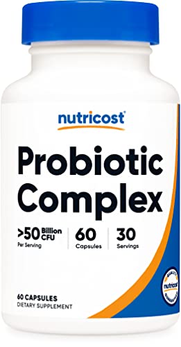 Nutricost Probiotic Complex - 50 Billion CFU, 60 Capsules - Probiotic for Men and Women - Vegetarian Capsules, Non-GMO, Gluten Free
