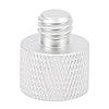 Omquot Microphone Stand Adapter, Durable Thread Adapter for Microphone Stand for Tripods, Screw 5/8 Female to 3/8 Male (Silver (F3B)) #5