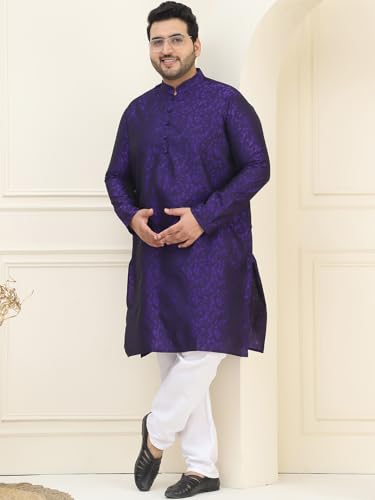 Image of SOJANYA Plus (Since 1958) Men's Cotton Blend Printed Only Long Kurta