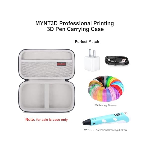 Elonbo Étui Stylo 3D pour Stylo d'impression 3D scrib3d P1 avec écran, Poche supplémentaire en Maille pour filament PLA – Image 3