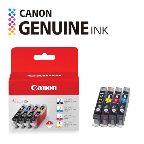 Canon CLI-8 Genuine Four Color Multi Pack, Compatible with iP5200R, iP5200, iP4200, iP4500, iP4300, MP970, MP960, MP950, MP800R, MP830, MP810, MP800, MP500, MX850, MP610, MP600, and MP530 Printers - image 2