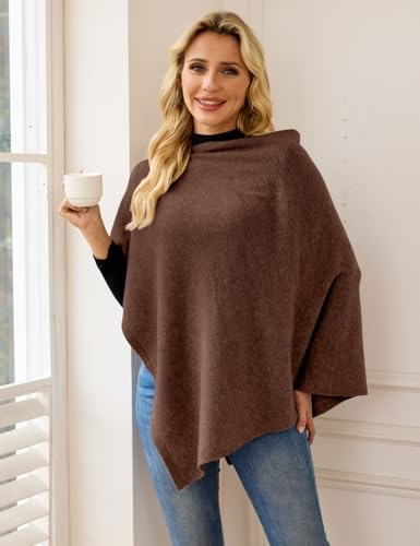 Ferand Women's Cashmere Wrap Soft Lightweight Poncho Sweater Cozy Travel Shawl2