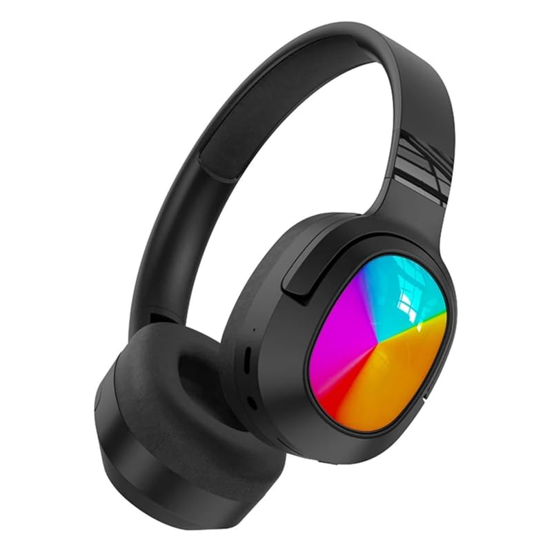 lapras 𝟏𝟓-𝐘𝐞𝐚𝐫 𝐋𝐨𝐧𝐠-𝐋𝐢𝐟𝐞 𝐖𝐚𝐫𝐫𝐚𝐧𝐭𝐲 wireless, bluetooth over ear headphones with led light, noise isolating headset, deep bass stereo sound, rechargeable headphones.