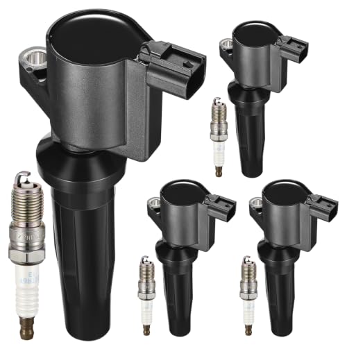 Image of 4 Ignition Coils Pack+4 Spark Plug Kit - Fix Misfires for Ford Escape /Focus /Transit Connect & Mercury Mariner & Mazda Tribute /3 (2.0L /2.3L L4) - Repl. FD505 /DG504 /AP104