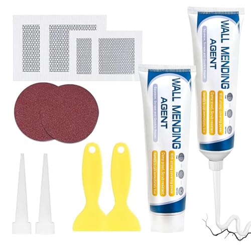ACEBON Spachtelmasse weiß, Wandreparatur Set für innen - Inkl. Spachtel, Schleifpapier & Flicken zum Bohrlöcher verschließen, Risse & Löcher füllen - Fertigspachtelmasse trocknet schnell ACEBON Spachtelmasse weiß, Wandreparatur Set für innen - Inkl. Spachtel, Schleifpapier & Flicken zum Bohrlöcher verschließen, Risse & Löcher füllen - Fertigspachtelmasse trocknet schnell