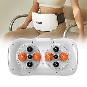 Electric Bian Stone Tummy Kneading Instrument, Abdominal Massager, Double Disc Large Area Massage, Forward/Reverse Massage, for Abdominal, Back, Neck and Legs Pain Relief