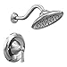 Wynford T5502 Moentrol Shower Trim Kit with 7-Inch Rainshower, Valve Required, Chrome