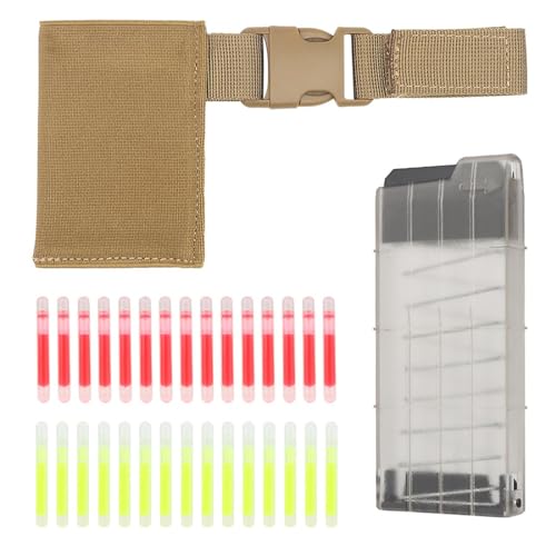 Menolana Marking Glow Sticks,Emergency Easy to Use Accessories,Signal Sticks Marker,Portable Label,with Fixed Sleeve, Khaki
