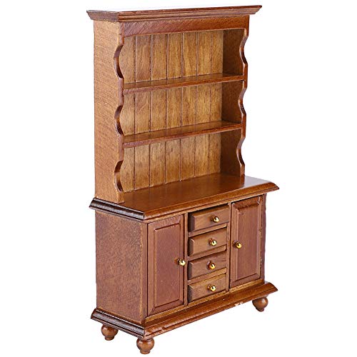 Maßstab 1:12 Miniatur Drei Schicht Bücherregal Zubehör Puppenhaus Schrank Vitrine Möbel Spielzeug Mini Holzmöbel Pretend… – Bild 5