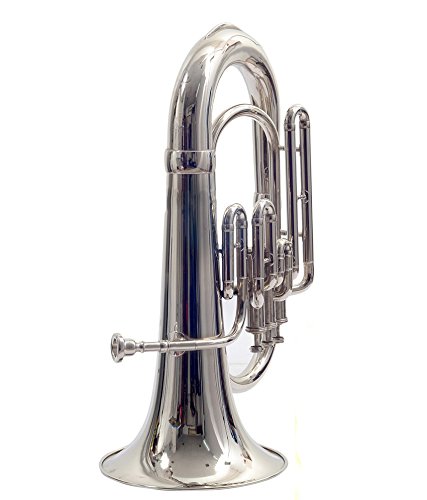 UNIQ Bb Euphonium 3 Valve for Students, Beginners with Free Hard Case and Mouthpiece, Bb Pitch Euphonium Brass Made Musical Instrument (Silver) - Image 4