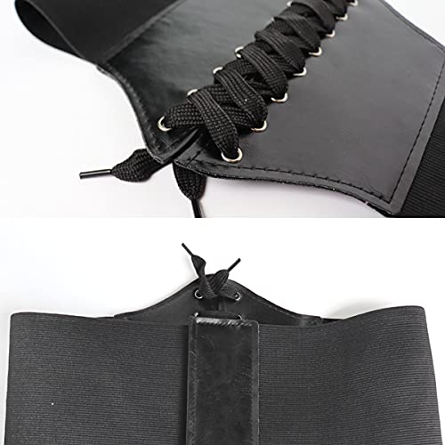 Damen Schnürkorsett 2 Stücke Steampunk Korsett Gürtel Retro Breite Korsett Gürtel Elastischer Gürtel Gebunden Gebundener… – Bild 4