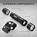 Feyachi Tactical Flashlight 1200 Lumen, with M Lock Mount, Dual Switch (Momentary/Constant-On), Rainproof and Shockproof, Aluminum Body, Includes Pressure Switch & Offset Mount