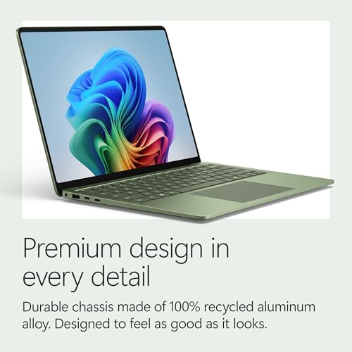 Image of Microsoft Surface Laptop (2026), 13.8-inch Premium Performance Laptop, Snapdragon X2 Elite Processor, Touchscreen Display, 16GB RAM, 512GB SSD Storage, Windows 11 Copilot+ PC Built for AI, Jade