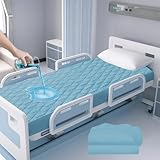 Waterproof Hospital Bed Sheet Mattress Cover Protector Hospital Grade Incontinence Protection, Soft Breathable Fabric for Elderly, Adults Machine Washable (1, Light Blue, 36 * 84inch)
