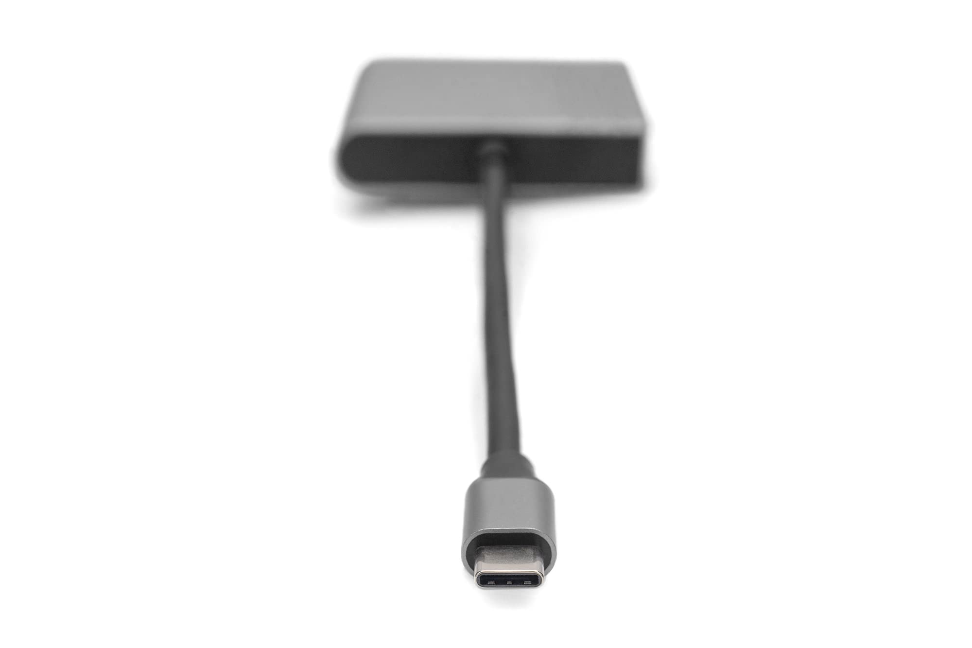 DIGITUS Adapter graficzny USB-C - USB-C do 2x HDMI - UltraHD 4K/60Hz - Obsługa SST/MST - Długość kabla 18 cm - Plug & Play - Szary