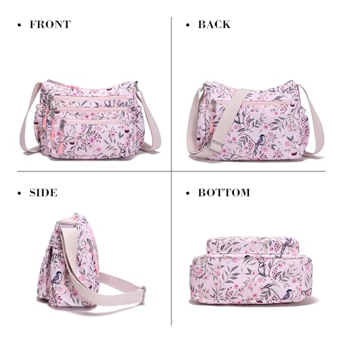 Image of AOCINA Nylon Crossbody Bags for Women Multi Pocket Cross Body Purses