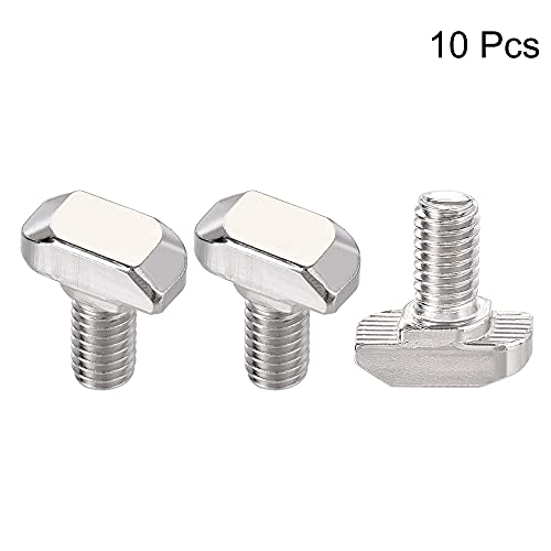 Image of uxcell M6x12mm T-Slot Drop-in Stud Sliding Bolt Screw Carbon Steel for 30 Series Aluminum Profile 10pcs