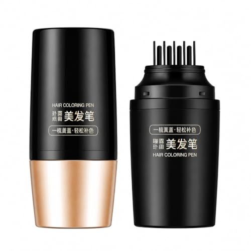 Image of Hair Color Pen with Comb Applicator for Hair Root Touch Up, Easy Application Coloring Pen for Grey Hair & Hairline, Portable Hair Styling Color Tool 1 pcs