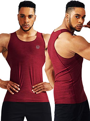 Image of NELEUS Men's 3 Pack Athletic Compression Under Base Layer Sport Tank Top