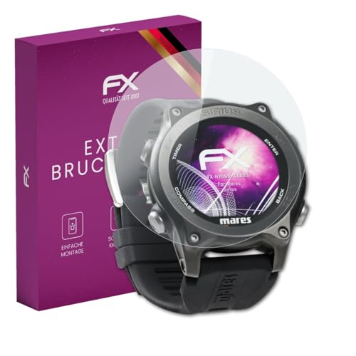 atFoliX Plastic Glass Protective Film compatible with Mares Sirius Glass Protector, 9H Hybrid-Glass FX Screen Protector