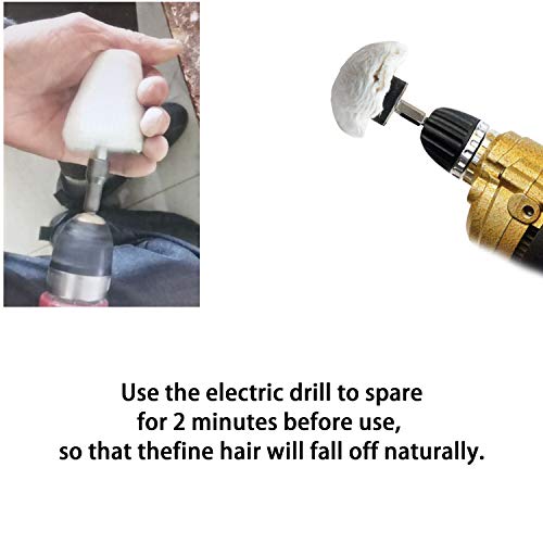 Polishing Pad Buffing Wheel Kit White Flannelette 12 Pack, for Drill for Meta...