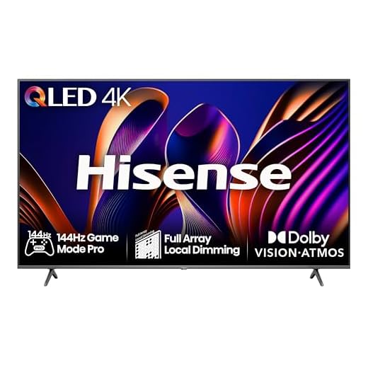 Hisense 75 Inch 144Hz 4K QLED Smart Gaming TV 75E7NQTUK PRO - Full Array Local Dimming, Dolby Vision Atmos, Freesync, Subwoofer, Vidaa OS with Freely, Youtube, Netflix and Disney+ (2024 Model)