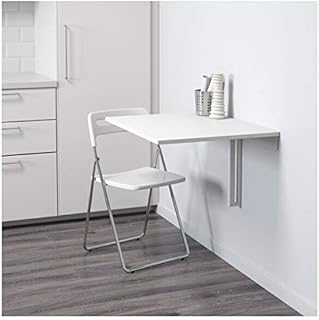 NORBERG/NISSE Mesa y 1 silla, blanco, cromado, 74 cm resistente y fácil de cuidar. Conjuntos de comedor de hasta 2 plazas, mesas y escritorios, muebles respetuosos con el medio ambiente