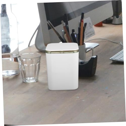 Caneca de basura mini blanca Unomor para escritorio miniatura 4