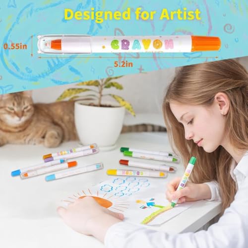 Image of 36 Color Twist Crayons for Toddlers 1-3 and Kids 4-8, Non-Toxic Washable Crayons 2-4, Ultra-Silky Easy-Grip Art Supplies, Ideal Coloring Gift for Boys and Girls (Multicolour - 36 Pack)