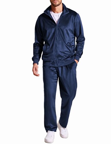 Survêtement velours zippé COOFANDY en tissu premium et finitions soignées