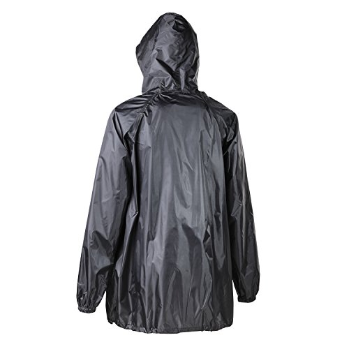 4ucycling Raincoat Easy Carry Wind Rain Jacket Poncho Coat Outdoor,Black/Green one Size,Updated Version