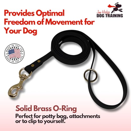 Jim Hodges Biothane Dog Leash in Black