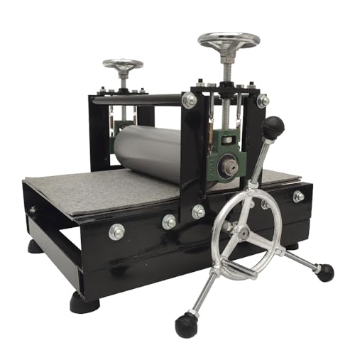PreAsion Etching Press Machine Etching Printing Press Printmaking Letterpress Machine Printmaking Rubbing Machine Plaster Wood Paper Slab Roller Size: 28 * 10cm (11 * 3.9 