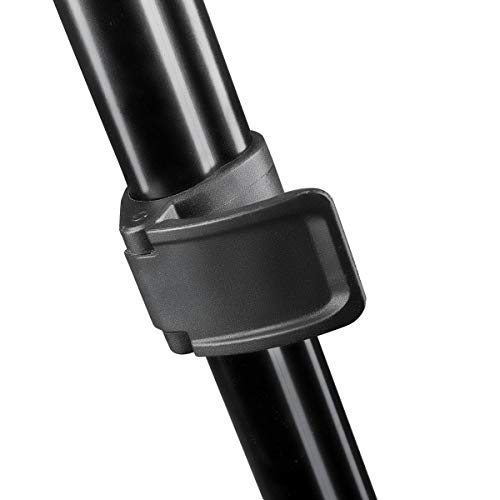 Mantona Basic Travel Pro VI Fotostativ – großes Aluminium Dreibein Videostativ mit Fluid-Neiger und Schnellwechselplatte… – Bild 8