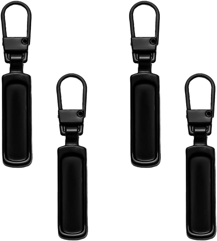 Lmyzcbzl Spare Zipper Pull, Metal Zipper Tabs, 4 Pack Replacements - For Purse, Clothes, Jeans, Luggage