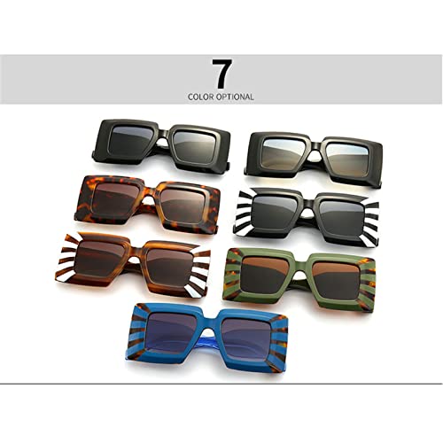 willochra Vintage Oversized Square Frame Sunglasse For Women Luxury Oversized Zebra Print Sun Glasses Men Wide Leg Shades4