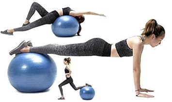 Pinopa Exercise Ball with Foot Pump, Anti-Burst Stability Ball for Yoga, Fitness, Balance Training, Pregnancy, Birthing (75cm)(Pack-1)