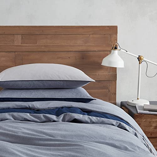 Eddie Bauer - Queen Duvet Cover Set, Reversible Bedding With Matching Shams, Stylish Home Decor For All Seasons (Herringbone Light Blue/Grey, Queen) #TOP6