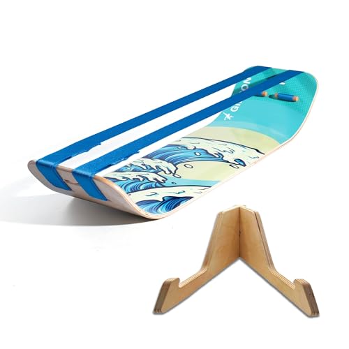 Image of GIBBON SlackBoard, Balance Board Kids & Adults, Slackline Balance Trainer | 1 & 2 Line Options, Slack Board, Core Workout Equipment, Home Gym Training, Standing Desk Exercise, Yoga, Agility, Pilates