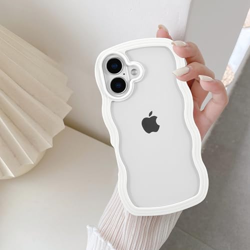 Coque iPhone 17 transparente esthétique silicone motif vague