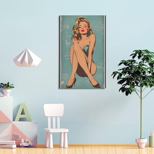 Poster esthétique chambre déco murale vintage sur toile salon 50x75cm