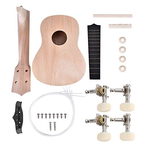 Eujgoov EUJGOOVNSUFEOVGY8600 21Inch Basswood 4 String Diy Ukelele Build Your Own Ukulele Kit Wooden Ukulele Painting thumb #1