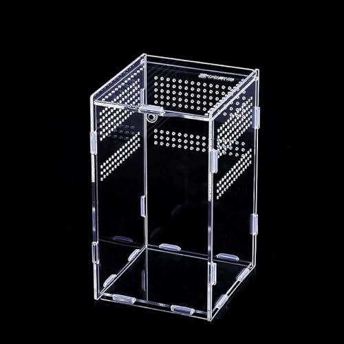 CokBlu アクリル製爬虫類・両生類飼育箱 透明視認性良し スライドカバー付き 通気設計 複数サイズラインナップ 小動物用飼育容器・隔離箱 餌箱機能兼用 トカゲ・カメ・ヘビ・カエル・昆虫・クモ対応?