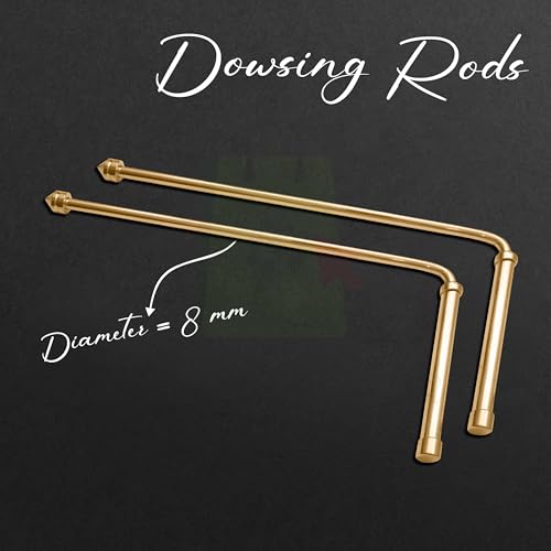 Image of TREE MAISON CORONATING HOMES Brass Dowsing Rods Pair for Vastu | 8 mm Diameter | Set with Board & Brass Pendulum (Assorted) | Aura Energy Scanner | Feng Shui | Reiki | Dowsing Rods | L-Rod