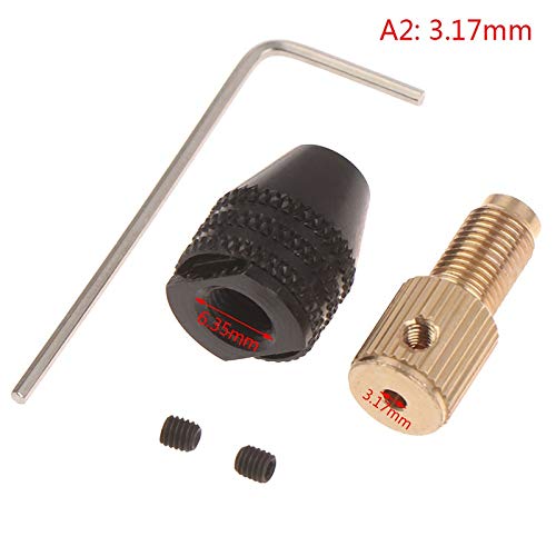 Drill Set bit Electric Motor Shaft Mini Drill Chuck Fixture Drill Bit Micro Drill Chuck Hex Drill Chuck Adapter Drill Collet Adapter(2)