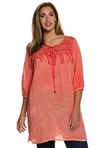 ULLA POPKEN Oil-Dyed Tunika mit Spitze Camicia da